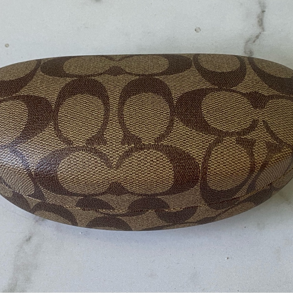 Brown Coach Hard Clamshell Sunglasses Case